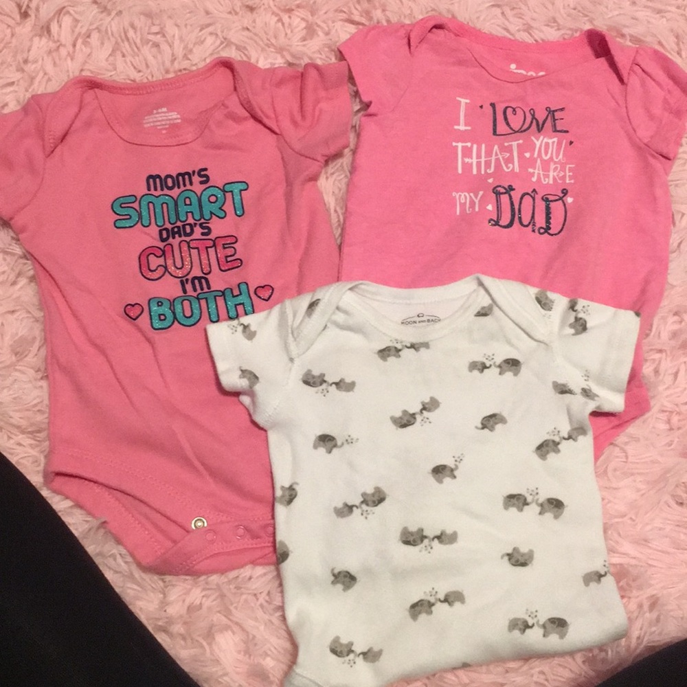 Lot of 3-6 month girls onesies.